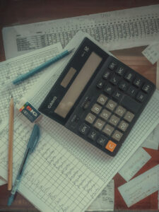 Casio calculator on desk